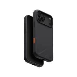Uniq Hybrid Lino MagSafe Case for iPhone 18 Pro - Charcoal Grey